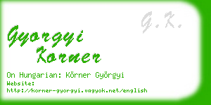 gyorgyi korner business card